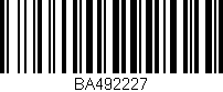 Código de barras (EAN, GTIN, SKU, ISBN): 'BA492227'