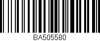 Código de barras (EAN, GTIN, SKU, ISBN): 'BA505580'