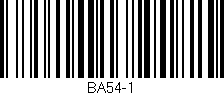 Código de barras (EAN, GTIN, SKU, ISBN): 'BA54-1'