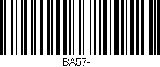 Código de barras (EAN, GTIN, SKU, ISBN): 'BA57-1'