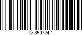 Código de barras (EAN, GTIN, SKU, ISBN): 'BA650724-1'