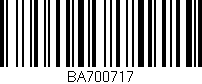 Código de barras (EAN, GTIN, SKU, ISBN): 'BA700717'