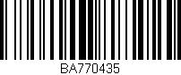 Código de barras (EAN, GTIN, SKU, ISBN): 'BA770435'