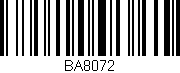 Código de barras (EAN, GTIN, SKU, ISBN): 'BA8072'