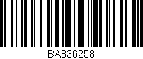 Código de barras (EAN, GTIN, SKU, ISBN): 'BA836258'