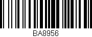 Código de barras (EAN, GTIN, SKU, ISBN): 'BA8956'