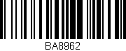 Código de barras (EAN, GTIN, SKU, ISBN): 'BA8962'