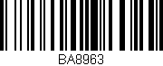 Código de barras (EAN, GTIN, SKU, ISBN): 'BA8963'
