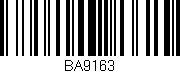 Código de barras (EAN, GTIN, SKU, ISBN): 'BA9163'