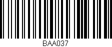 Código de barras (EAN, GTIN, SKU, ISBN): 'BAA037'