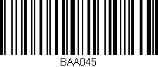 Código de barras (EAN, GTIN, SKU, ISBN): 'BAA045'
