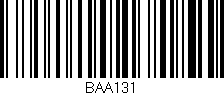 Código de barras (EAN, GTIN, SKU, ISBN): 'BAA131'