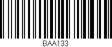 Código de barras (EAN, GTIN, SKU, ISBN): 'BAA133'