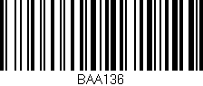 Código de barras (EAN, GTIN, SKU, ISBN): 'BAA136'