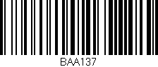 Código de barras (EAN, GTIN, SKU, ISBN): 'BAA137'