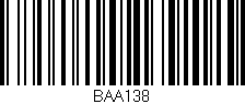 Código de barras (EAN, GTIN, SKU, ISBN): 'BAA138'