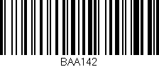 Código de barras (EAN, GTIN, SKU, ISBN): 'BAA142'