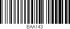 Código de barras (EAN, GTIN, SKU, ISBN): 'BAA143'