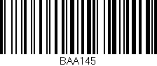 Código de barras (EAN, GTIN, SKU, ISBN): 'BAA145'