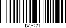 Código de barras (EAN, GTIN, SKU, ISBN): 'BAA771'