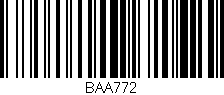 Código de barras (EAN, GTIN, SKU, ISBN): 'BAA772'