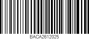Código de barras (EAN, GTIN, SKU, ISBN): 'BACA2612025'