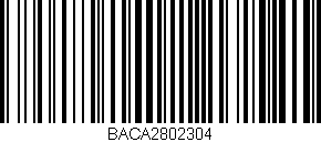 Código de barras (EAN, GTIN, SKU, ISBN): 'BACA2802304'