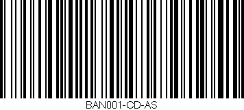 Código de barras (EAN, GTIN, SKU, ISBN): 'BAN001-CD-AS'