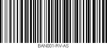 Código de barras (EAN, GTIN, SKU, ISBN): 'BAN001-RV-AS'