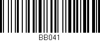 Código de barras (EAN, GTIN, SKU, ISBN): 'BB041'