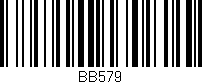 Código de barras (EAN, GTIN, SKU, ISBN): 'BB579'
