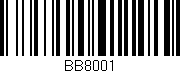 Código de barras (EAN, GTIN, SKU, ISBN): 'BB8001'