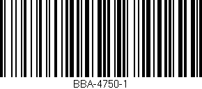 Código de barras (EAN, GTIN, SKU, ISBN): 'BBA-4750-1'