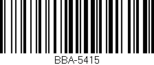 Código de barras (EAN, GTIN, SKU, ISBN): 'BBA-5415'