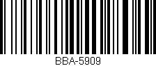 Código de barras (EAN, GTIN, SKU, ISBN): 'BBA-5909'