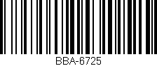 Código de barras (EAN, GTIN, SKU, ISBN): 'BBA-6725'
