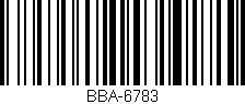 Código de barras (EAN, GTIN, SKU, ISBN): 'BBA-6783'