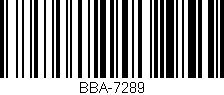 Código de barras (EAN, GTIN, SKU, ISBN): 'BBA-7289'