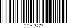 Código de barras (EAN, GTIN, SKU, ISBN): 'BBA-7477'