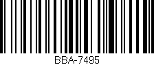 Código de barras (EAN, GTIN, SKU, ISBN): 'BBA-7495'