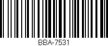 Código de barras (EAN, GTIN, SKU, ISBN): 'BBA-7531'