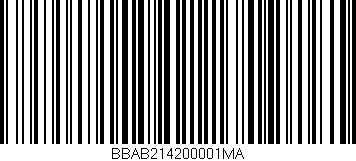 Código de barras (EAN, GTIN, SKU, ISBN): 'BBAB214200001MA'