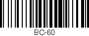 Código de barras (EAN, GTIN, SKU, ISBN): 'BC-60'