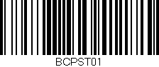 Código de barras (EAN, GTIN, SKU, ISBN): 'BCPST01'