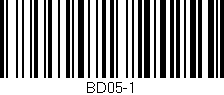 Código de barras (EAN, GTIN, SKU, ISBN): 'BD05-1'