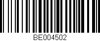 Código de barras (EAN, GTIN, SKU, ISBN): 'BE004502'