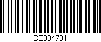 Código de barras (EAN, GTIN, SKU, ISBN): 'BE004701'