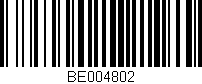 Código de barras (EAN, GTIN, SKU, ISBN): 'BE004802'