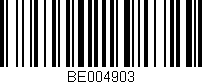 Código de barras (EAN, GTIN, SKU, ISBN): 'BE004903'