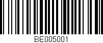 Código de barras (EAN, GTIN, SKU, ISBN): 'BE005001'